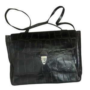Nordstrom large vintage “crocodile leather”attaché case/briefcase large bag